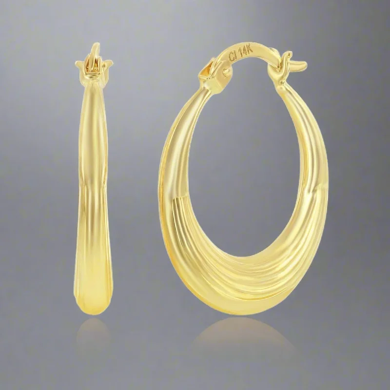 Best hoop earrings with gold for a luxurious and timeless look-14K Y Gold Lined 20mm Hoop Earrings