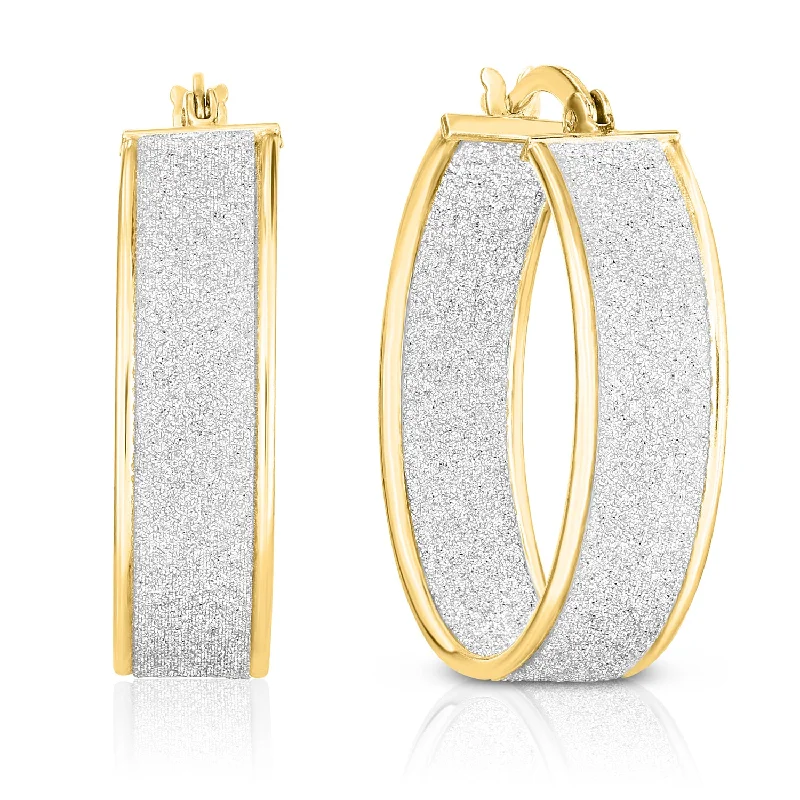 Hoop earrings with abstract shapes for an artistic and creative touch-25mm Glitter Hoops