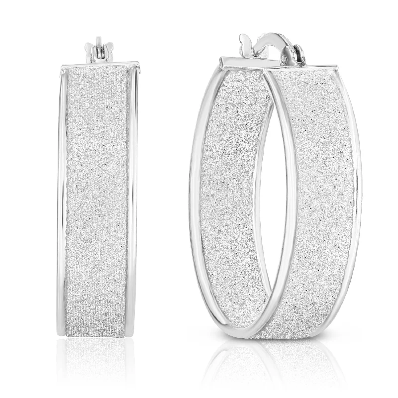 Hoop earrings with open designs for a modern, lighthearted vibe-25mm Glitter Hoops