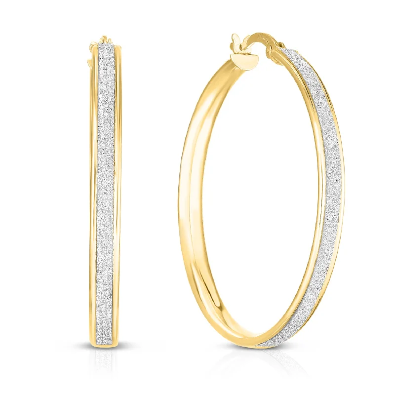 Best hoop earrings with snake chain details for a sleek and modern touch-35mm Glitter Hoops