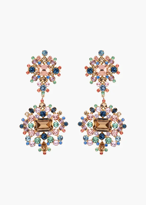 Best hoop earrings with intricate beaded details for a textured, stylish appearance-Angelica Earrings -- Rose