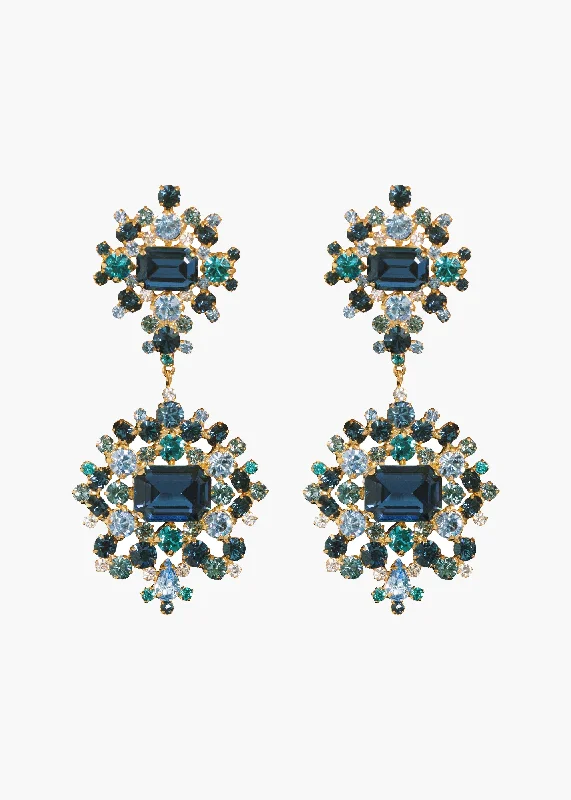 Best hoop earrings with marbled designs for a trendy and artistic effect-Angelica Earrings -- Sapphire