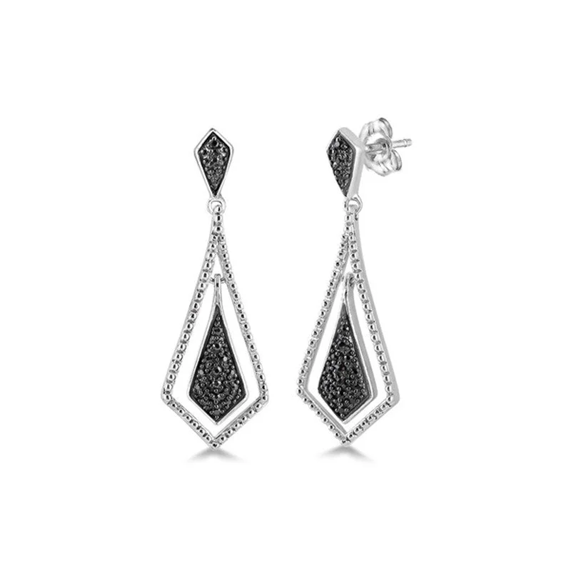 Best hoop earrings with tribal designs for a cultural and exotic aesthetic-Black Diamond Earrings