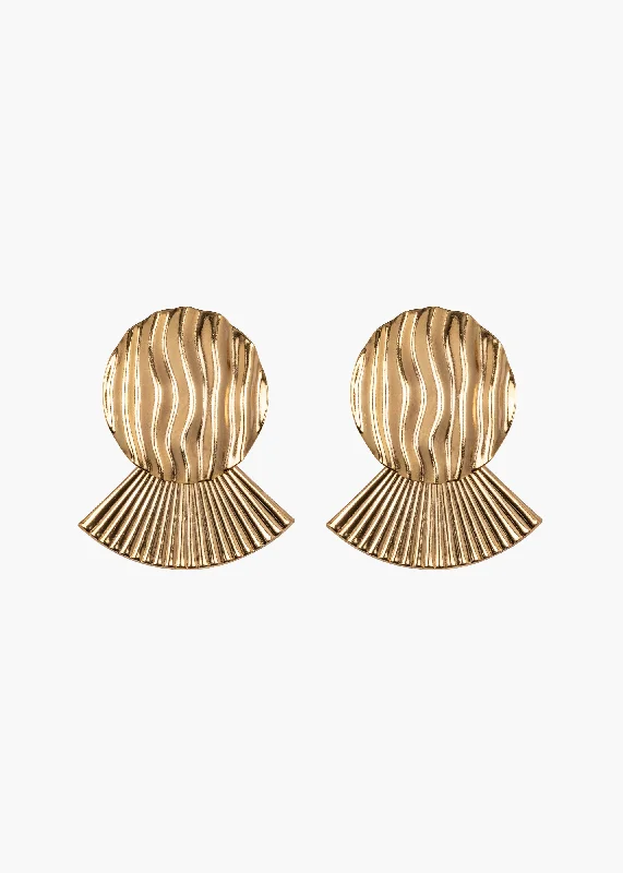 Best hoop earrings with Swarovski crystals for added sparkle and luxury-Bruna Earrings -- Gold