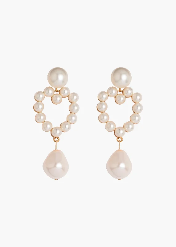 Best hoop earrings with baroque pearls for a luxurious and elegant vibe-Casey Earrings -- Pearl