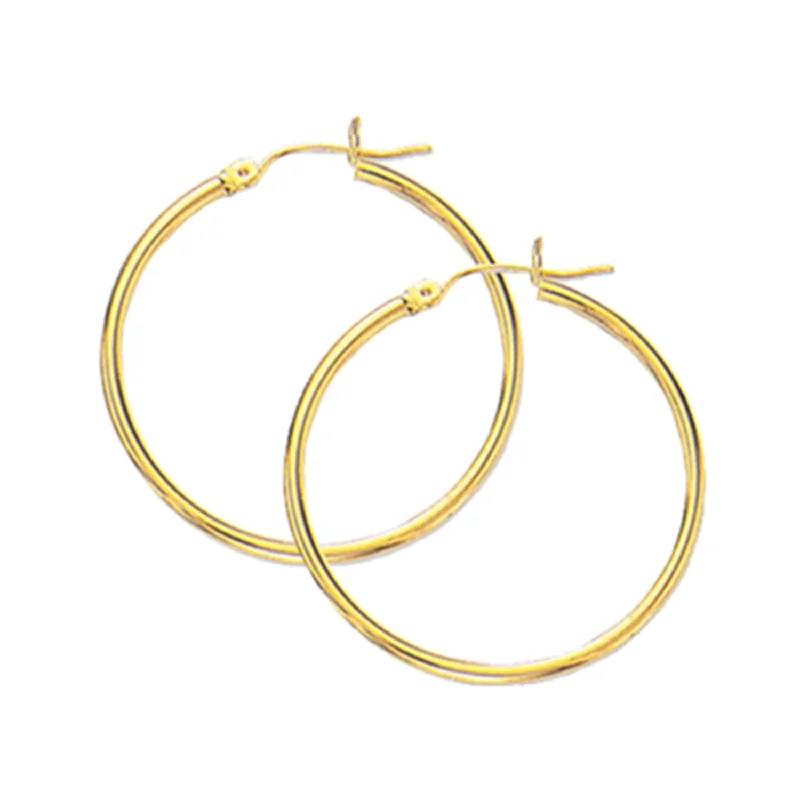 Best hoop earrings with minimal embellishments for a sleek and modern look-Classic 30mm 14K Gold Hoop Earrings