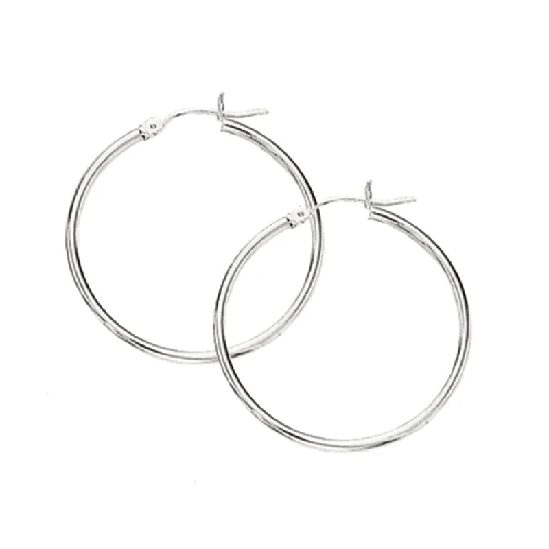 Hoop earrings with rhinestone-studded rims for a glamorous touch-Classic 30mm 14K Gold Hoop Earrings