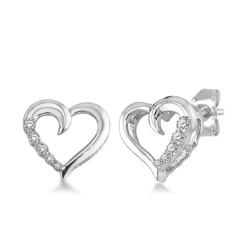 Best hoop earrings with Swarovski crystals for added sparkle and luxury-Diamond Heart Earrings