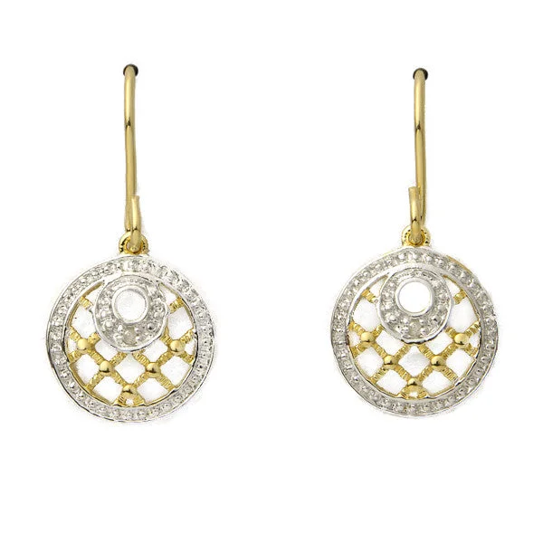 Hoop earrings with dangling charms for a playful and fun look-Diamond Lattice Earrings