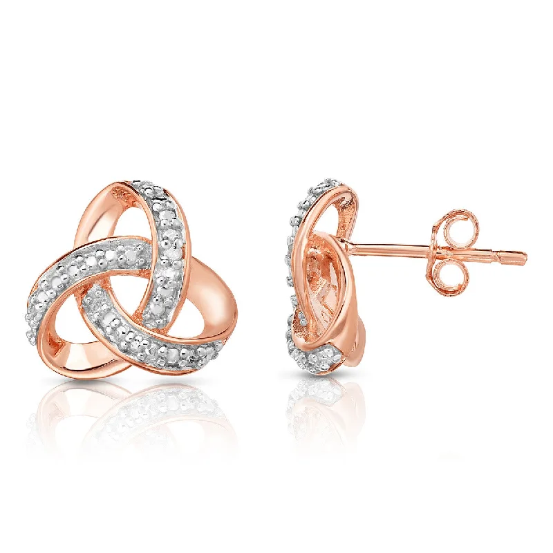 Best hoop earrings with sparkling cubic zirconia for a brilliant, budget-friendly effect-Diamond Love Knot Earrings