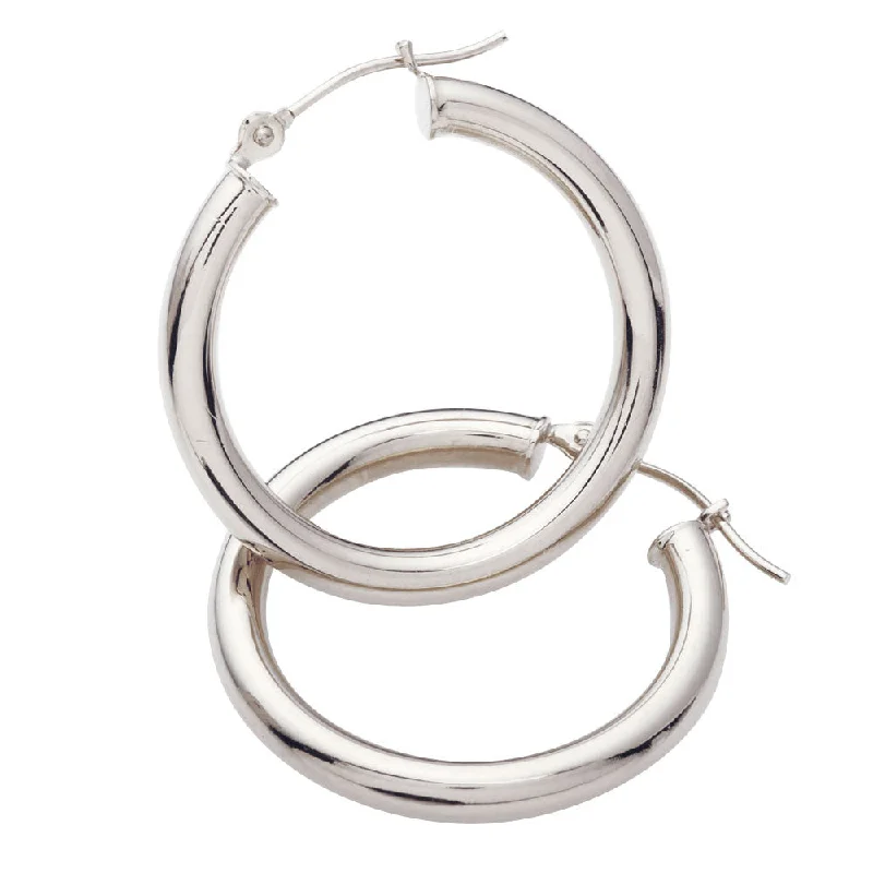 Best hoop earrings with geometric hexagon shapes for a modern, angular look-14k White Gold Hoop Earring Collection