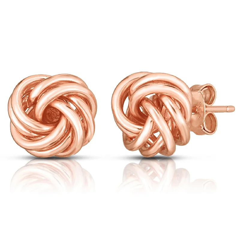 Medium hoop earrings for an everyday look with the perfect balance of style-Love Knot Earrings