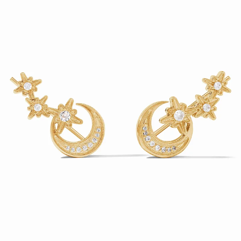 Best hoop earrings with custom engravings for a personalized and meaningful gift-Luna Climber Earring