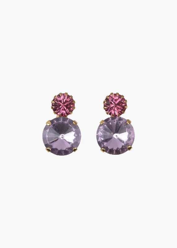 Best hoop earrings with lever-back closures for secure and easy wear-Myrla Earrings -- Violet