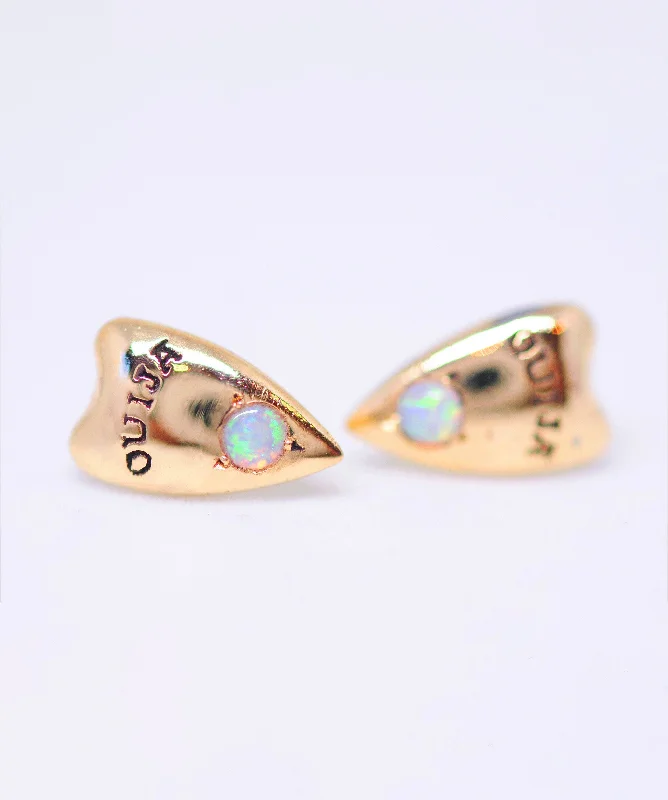 Best hoop earrings with marbled designs for a trendy and artistic effect-Ouija Planchette Earrings