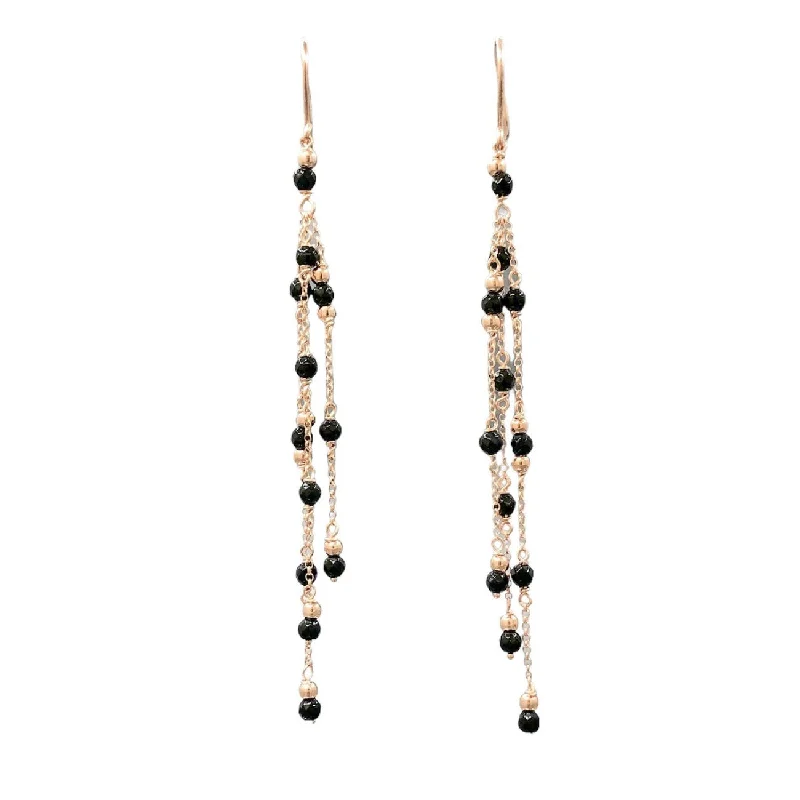 Hoop earrings with oversized designs for a bold, fashion-forward statement-RGP Sterling Onyx Chandelier Earrings