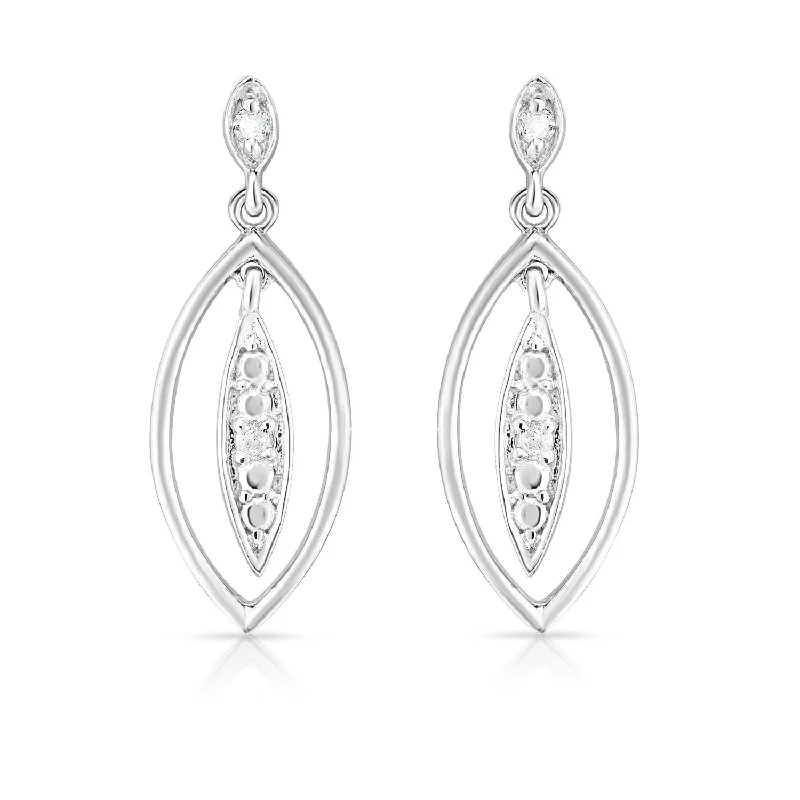 Best hoop earrings with butterfly motifs for a playful and whimsical appearance-Sterling silver Leaf Earrings