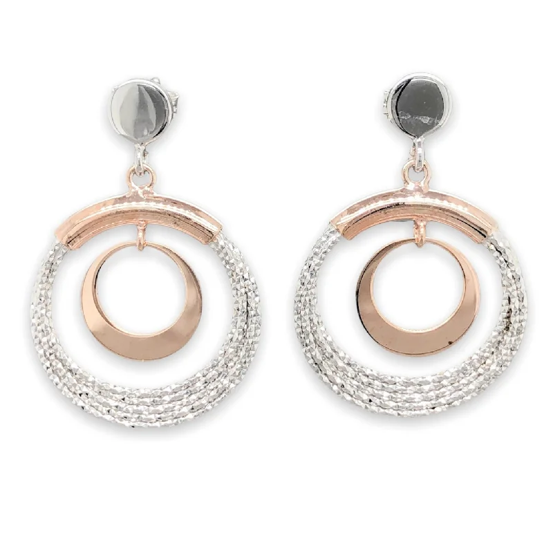 Hoop earrings with gold accents for a warm, elegant statement piece-SS RGP Frederic Duclos Diamond Cut Circle Earrings