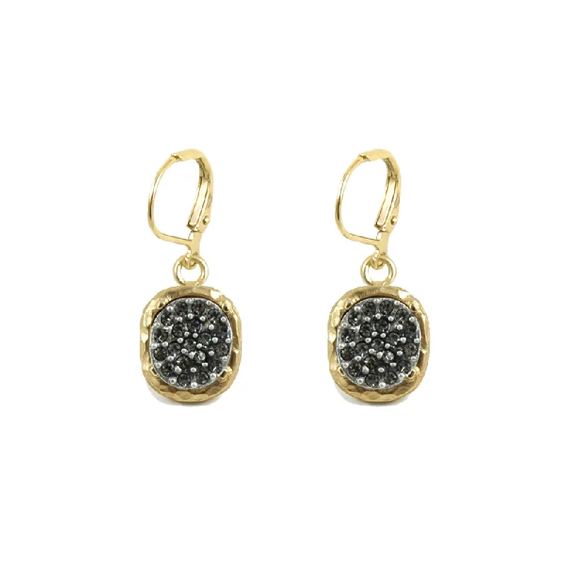 Best hoop earrings with gemstone accents for a colorful and elegant appearance-GOLD PAVIA PAVE & FRAME DANGLE EARRINGS