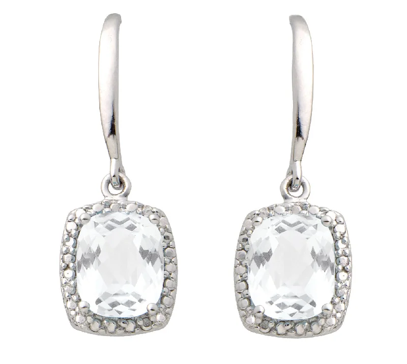 Best hoop earrings with floral designs for a feminine and delicate look-Genuine Topaz & Sterling Silver Earrings