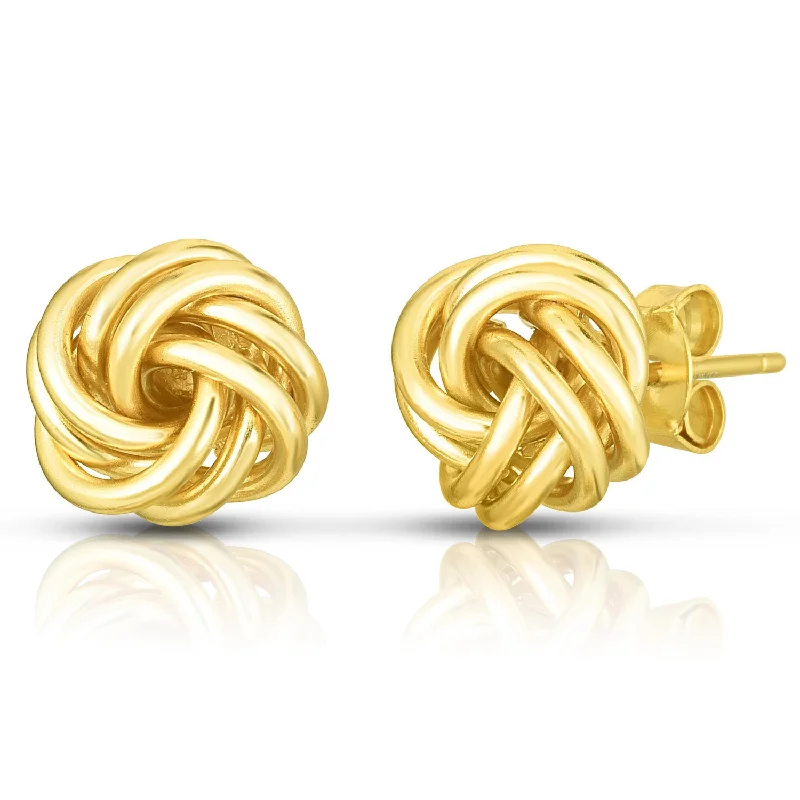 Hoop earrings with a matte finish for a sleek and sophisticated appearance-Love Knot Earrings