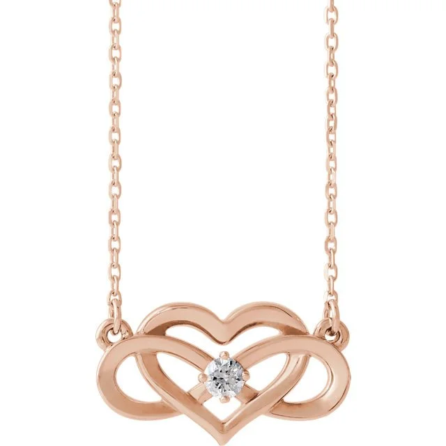 Best necklaces and pendants with butterfly wings for a delicate, graceful style-1/10 CTW DIAMOND INFINITY-INSPIRED HEART NECKLACE