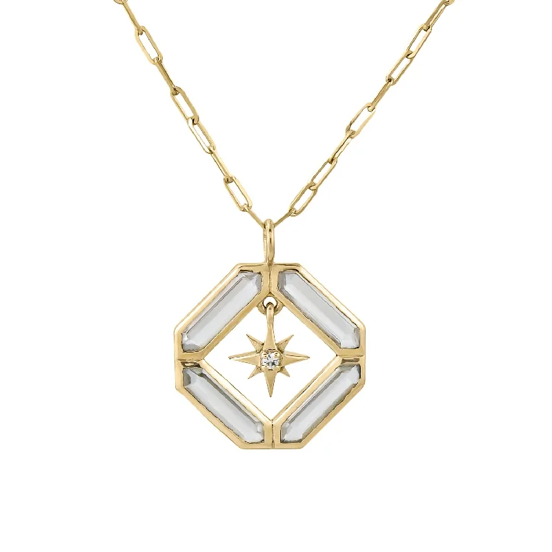 Best necklaces and pendants with emerald gemstones for a rich, sophisticated design-Metier 14k Astra Crystal Journey Necklace