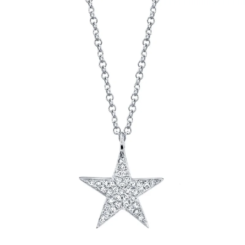 Necklaces and pendants with clear quartz for a pure and radiant look-14KT Gold 1/10 CTW Diamond Star Necklace