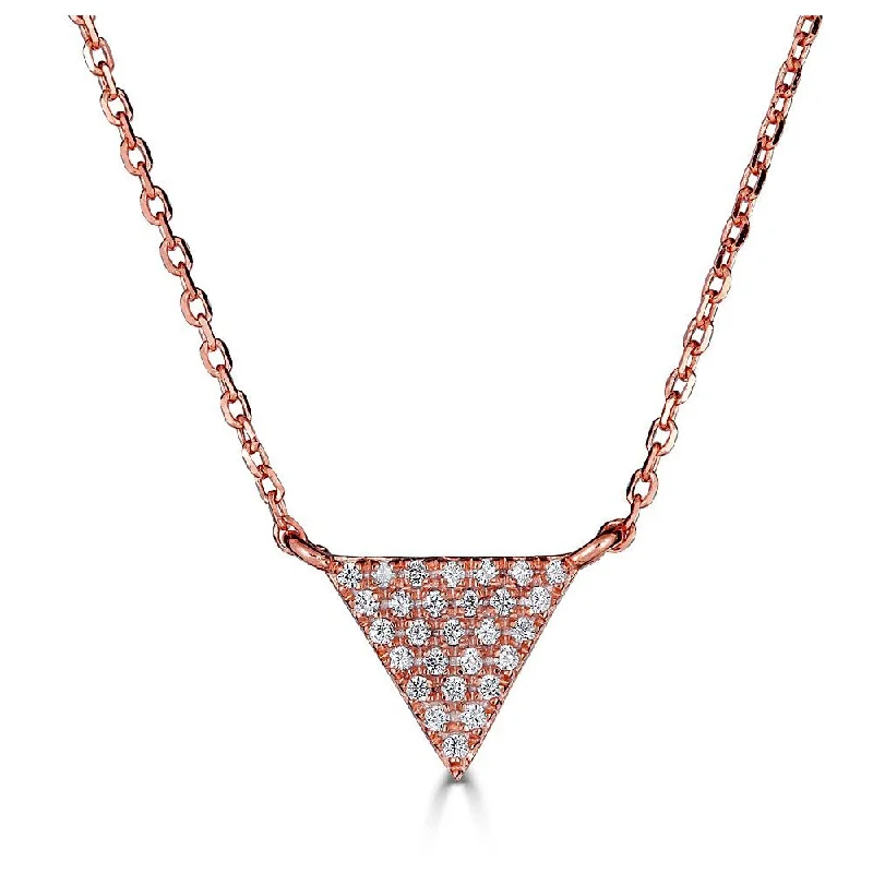 Personalized necklaces and pendants with name engravings for a custom touch-Emilique 14KT Gold 1/10 CTW Diamond Triangle Necklace