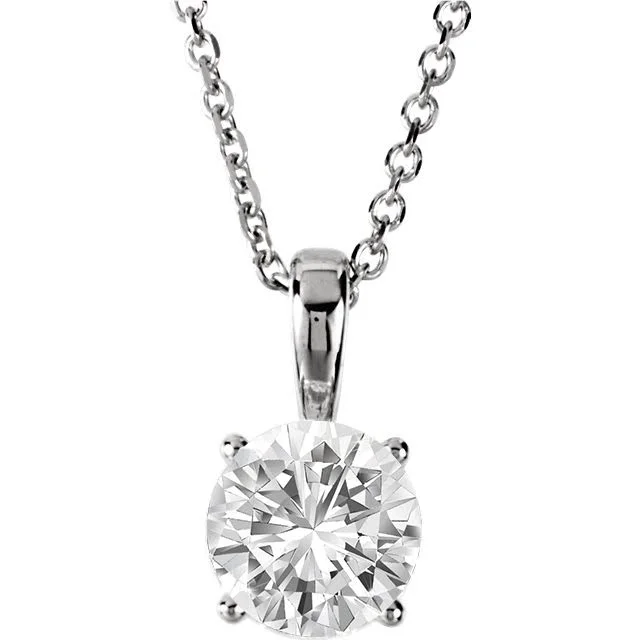 Necklaces and pendants with personalized charms for a custom piece of jewelry-14KT GOLD 1/2 CT DIAMOND SOLITAIRE NECKLACE