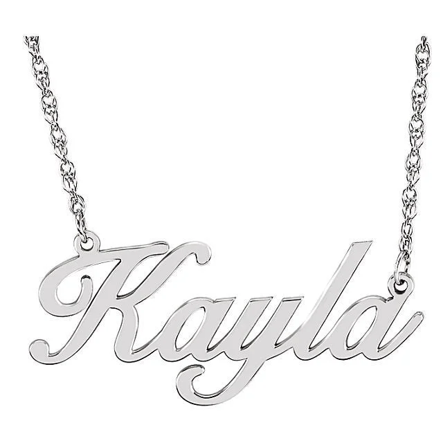 Best necklaces and pendants with seashell designs for a tropical, beachy vibe-14KT GOLD PERSONALIZED NAMEPLATE NECKLACE