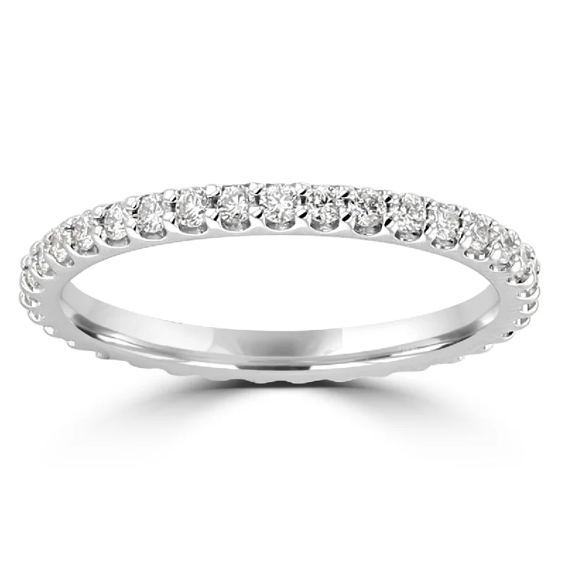 Unique necklaces and pendants with gemstones for a colorful and vibrant statement-14KT White Gold 0.57 CTW White Diamond Eternity Band