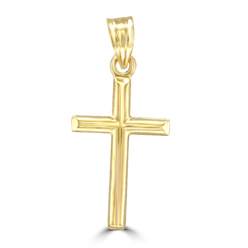 Stunning necklaces and pendants with turquoise and gold for a vibrant, earthy look-14KT Yellow Gold High Polished Cross Pendant