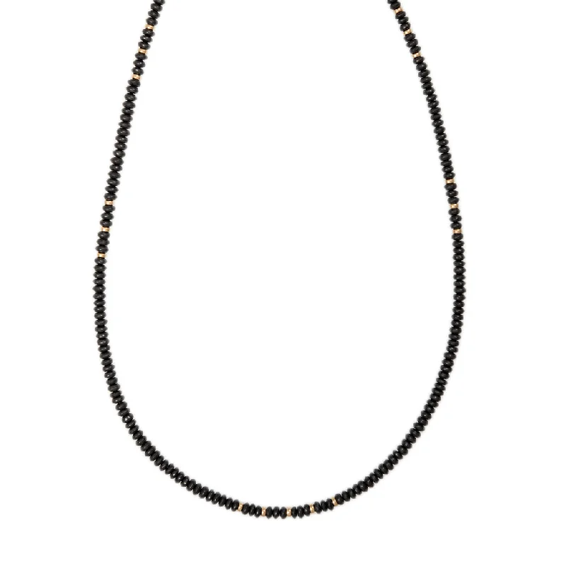 Best necklaces and pendants with layered designs for a chic, stacked look-17 GOLD BEADS + HEMATITE BEADED NECKLACE