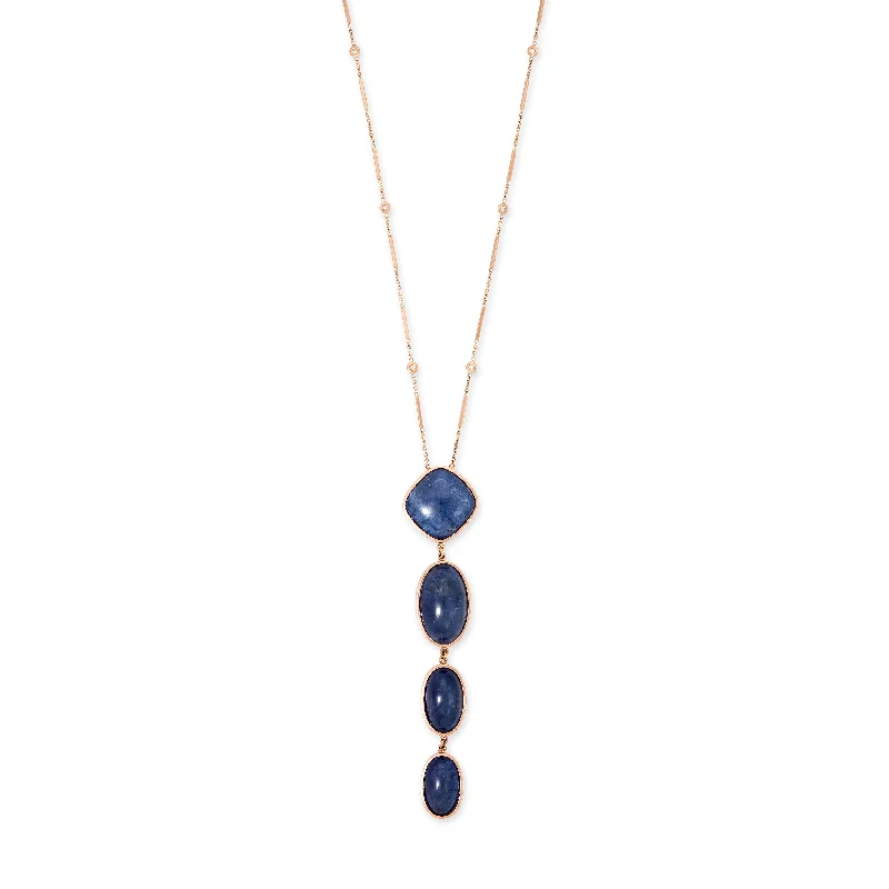 Stylish necklaces and pendants with diamonds for a glamorous and elegant look-4 TANZANITE DROP DIAMOND NECKLACE