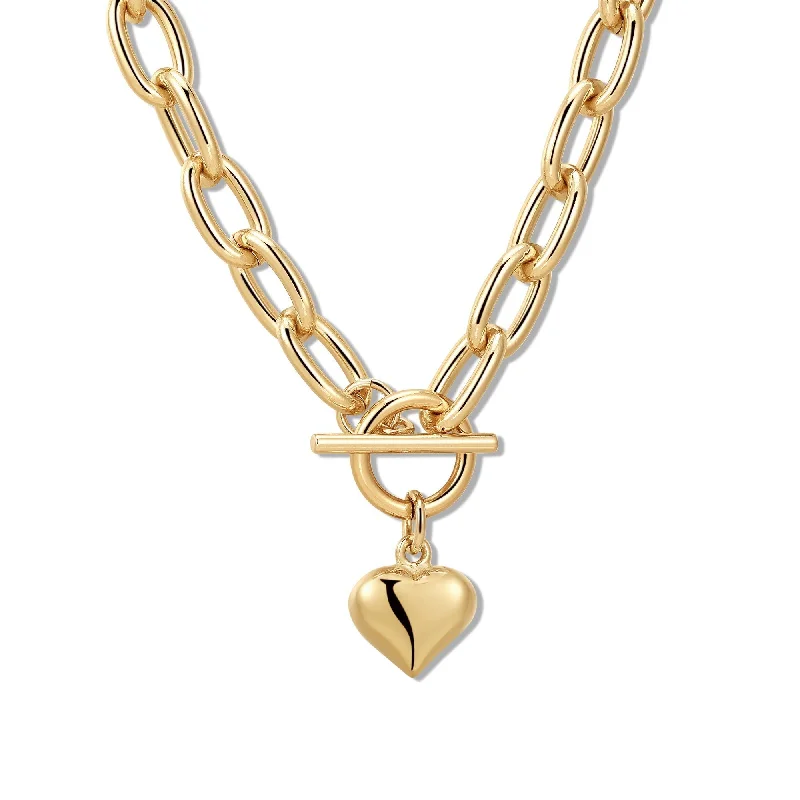 Best necklaces and pendants with statement designs for a fashionable accessory-Alana Puffy Heart Charm Necklace