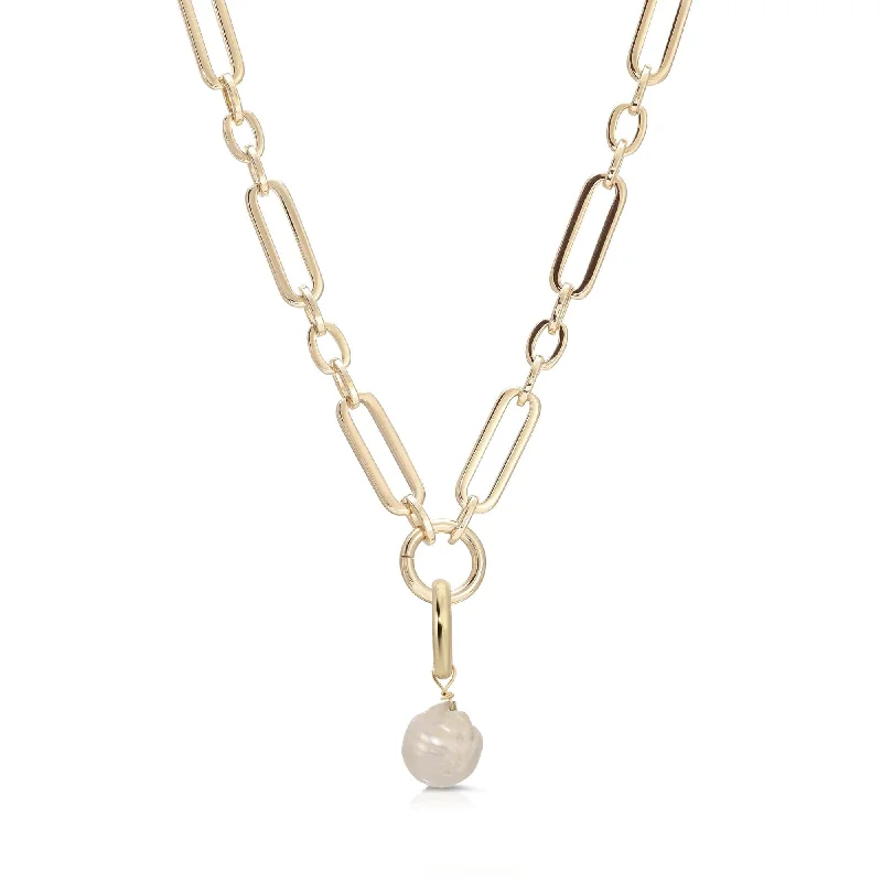 Elegant necklaces and pendants with infinity symbols for timeless designs-Baroque Fresh Water Pearl Pendant Necklace