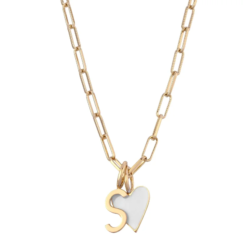 Best necklaces and pendants with heart-shaped designs for a romantic look-Cara White Enamel Charm Necklace