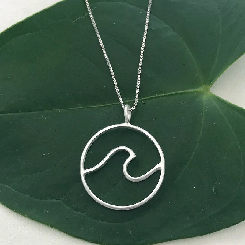 Best necklaces and pendants with vintage coin pendants for a unique accessory-Ocean Waves Necklace - Sterling Silver, Indonesia