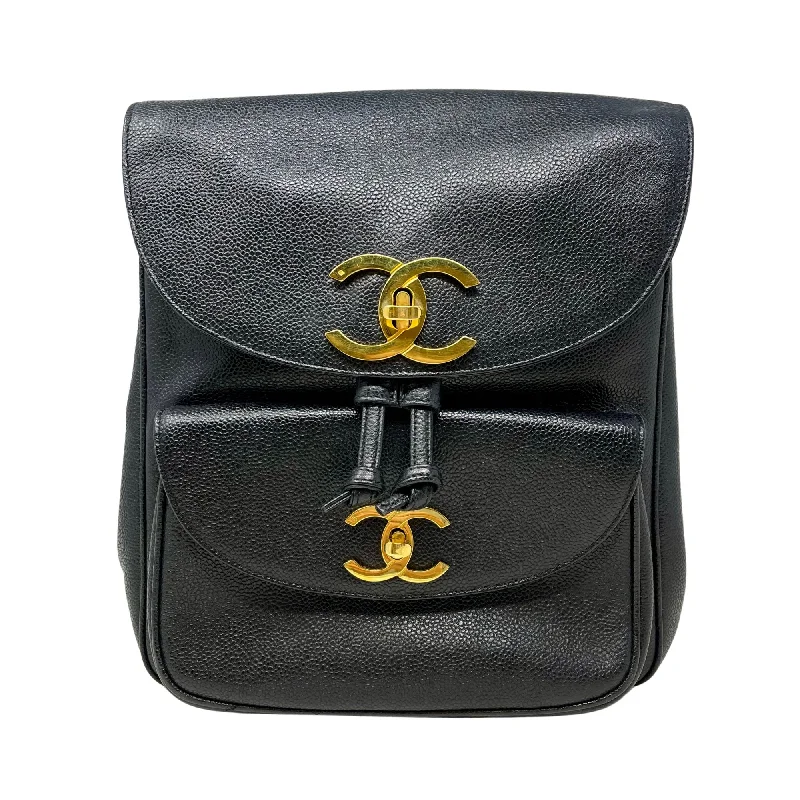 Necklaces and pendants with diamond pendants for a luxurious sparkling effect-Chanel Vintage Caviar Double CC Backpack