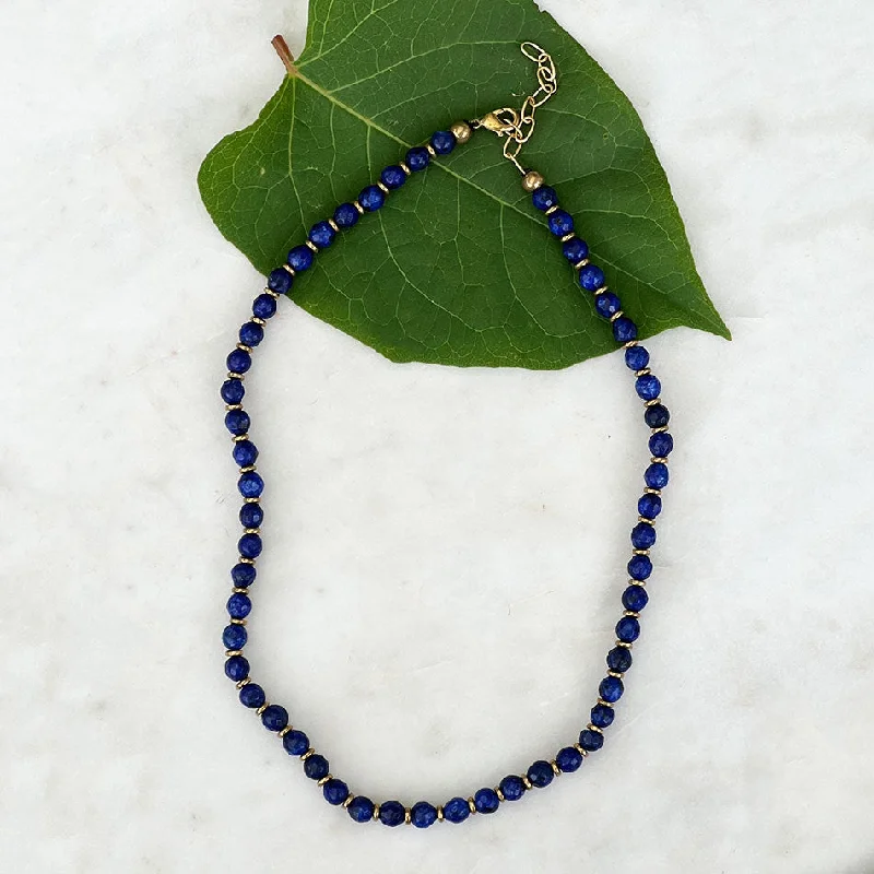 Best necklaces and pendants for everyday wear with minimalist designs-Elegant Stone Necklace - Lapis, India