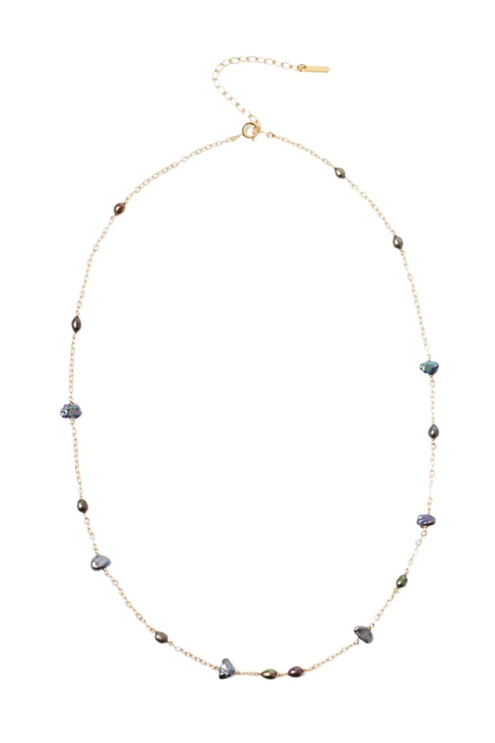 Simple necklaces and pendants with tiny charms for a delicate and casual vibe-Chan Luu Free-Form Peacock Pearl Mix Short Necklace