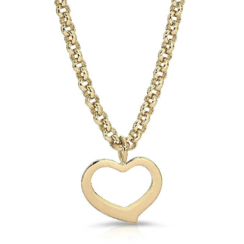 Best necklaces and pendants with black diamonds for an edgy, bold statement-Haley Open Heart Pendant Necklace