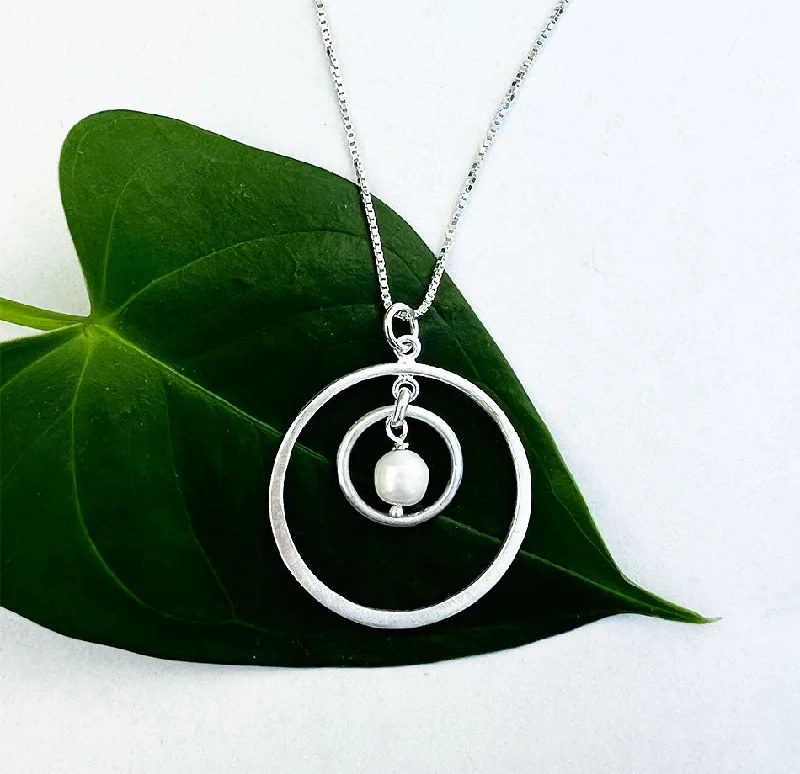 Necklaces and pendants with pearls for a classic and sophisticated touch-In Orbit Necklace - Sterling Silver, Indonesia