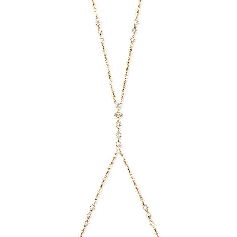 Best necklaces and pendants with cubic zirconia for a budget-friendly dazzling effect-JA x TROPIC OF C LIBRA BODYCHAIN