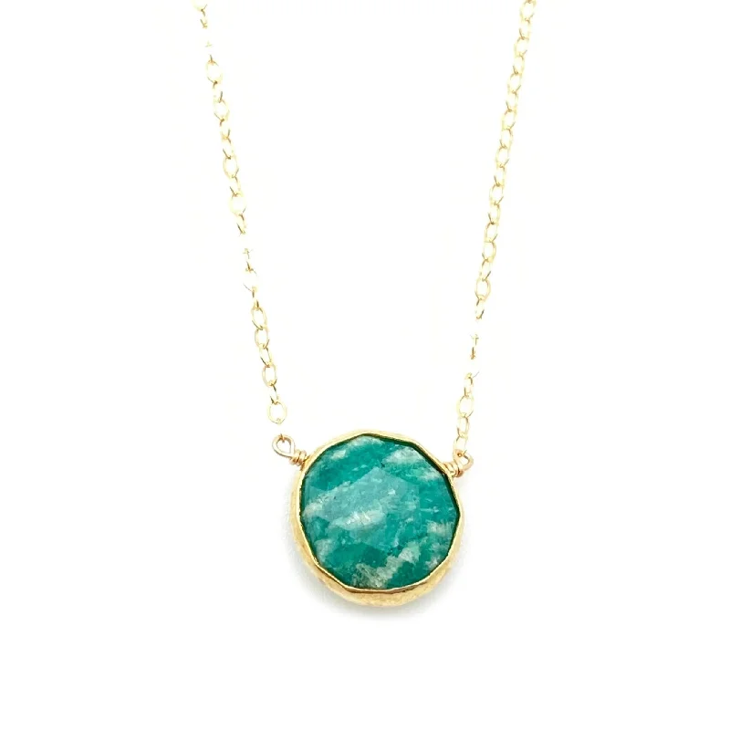 Best necklaces and pendants with oval pendants for a classic, elegant shape-Jlynn Kristen Necklace Russian Amazonite