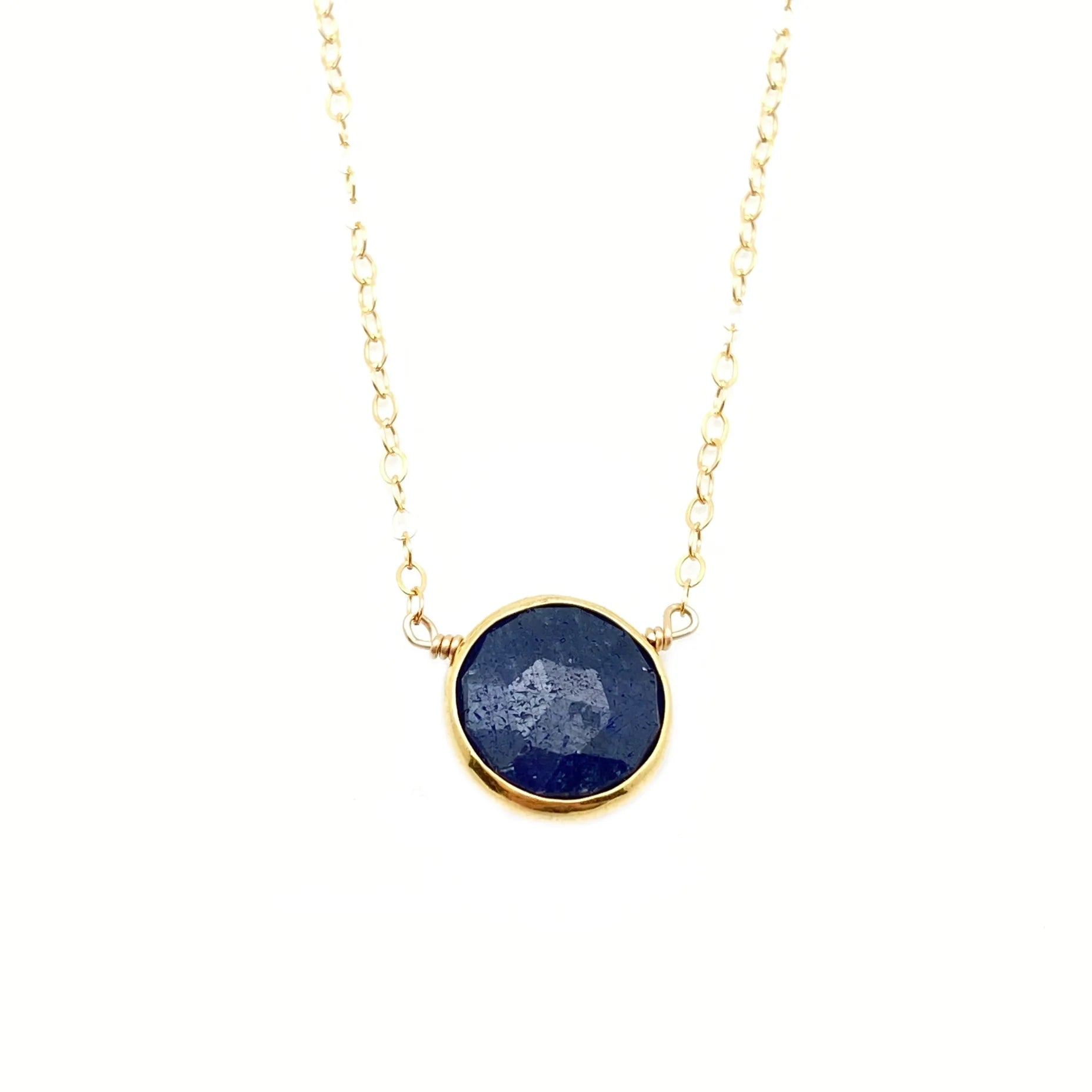 Necklaces and pendants with leaf-shaped designs for an earthy, organic feel-Jlynn Kristen Necklace Sapphire