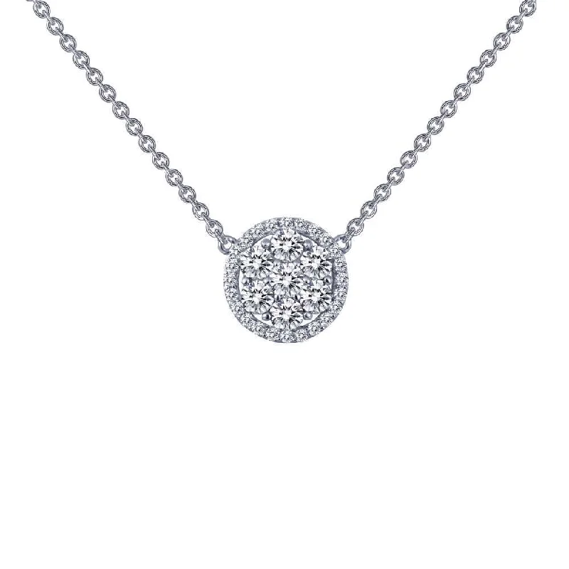 Unique necklaces and pendants with artistic shapes for a creative, one-of-a-kind design-LAFONN 1.01ct TW Halo Necklace