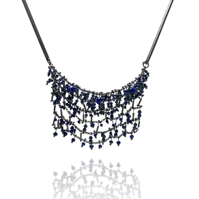 Stunning necklaces and pendants with birthstone pendants for a personal touch-Layered Lapis Necklace