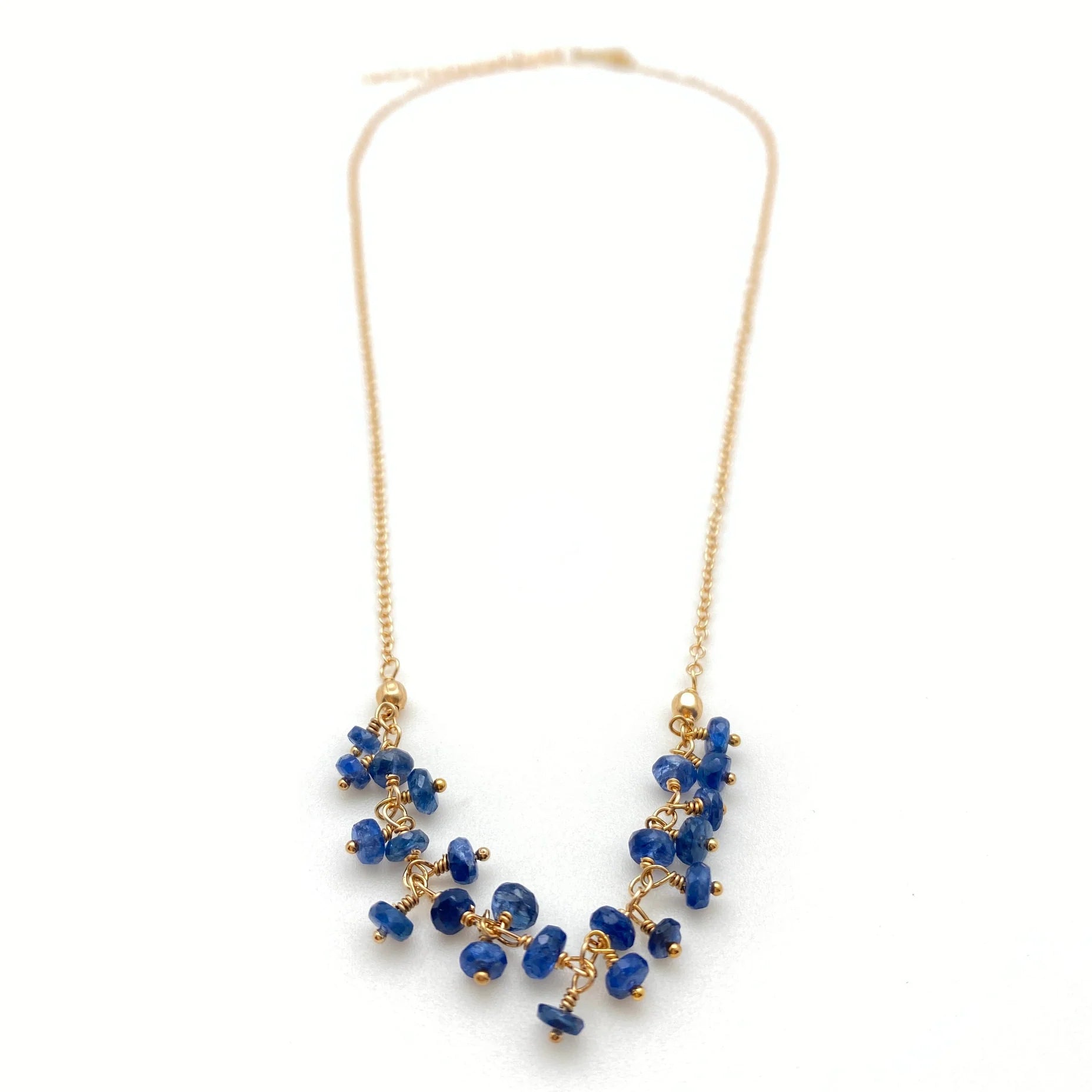 Best necklaces and pendants with crystal accents for a sparkling and elegant style-JLynn Maili Cluster Necklace - Sapphire